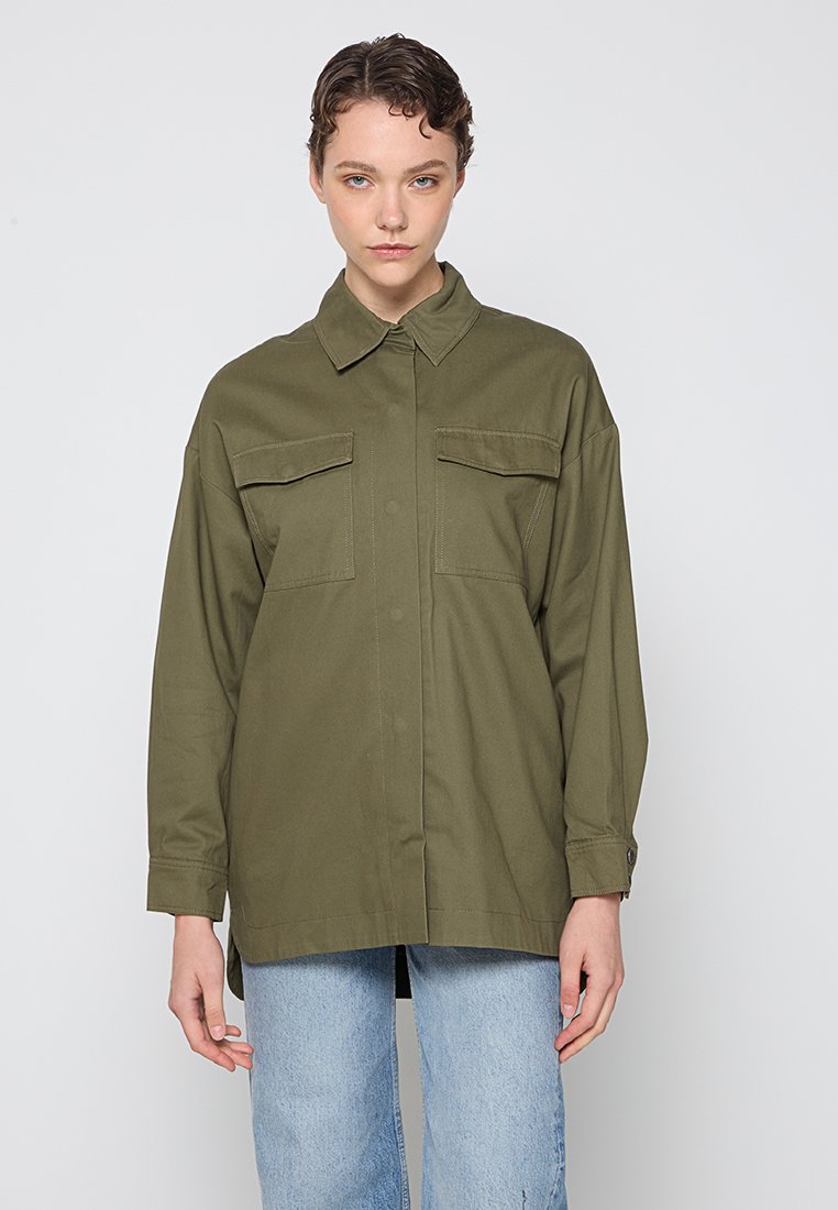 dreimaster Lichte jas olijfgroen