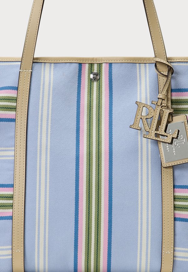 STRIPED TWILL LARGE EMERIE TOTE - Tote bag3