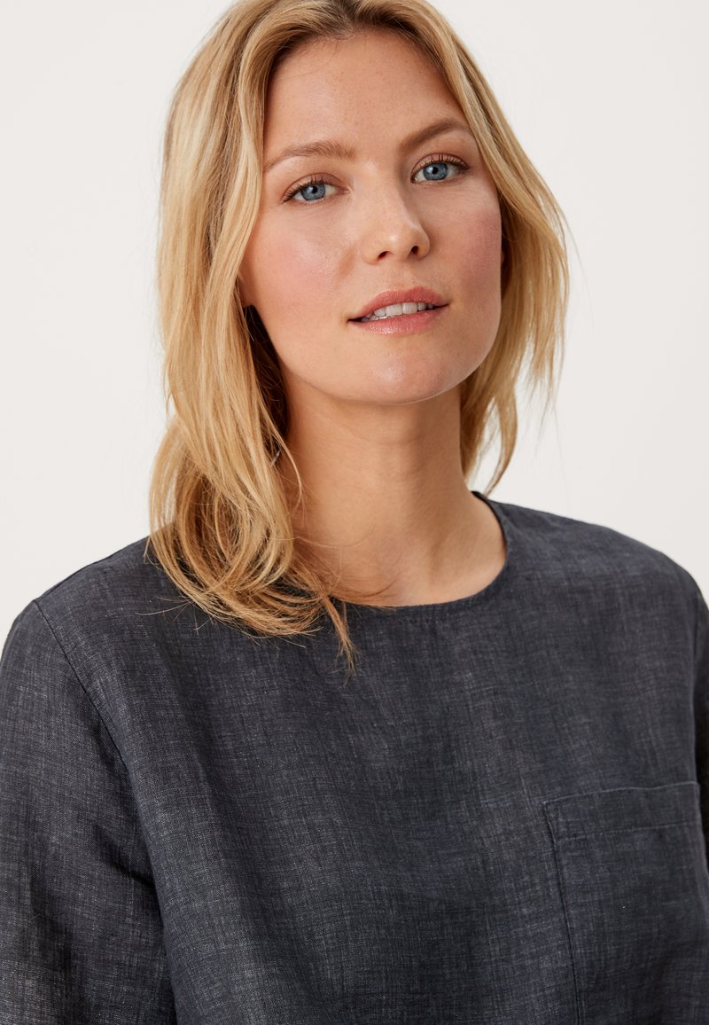 Damen Hemdblusen | s.Oliver MIT GUMMIBUND Bluse blue graphite mela/dunkelgrau-meliert - DJ10747 Damen Hemdblusen | s.Oliver MIT GUMMIBUND Bluse blue graphite mela/dunkelgrau-meliert - DJ10747