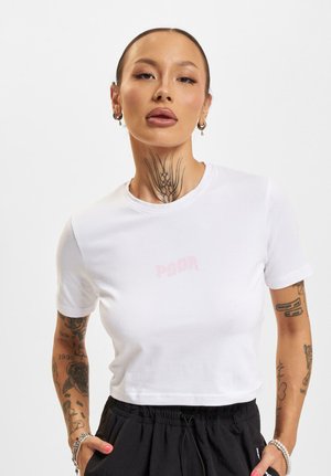 VINYA CROPPED  - Tričko s potlačou - white