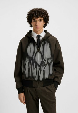 HOOD SLAWN - Zip-up sweatshirt - brown seven