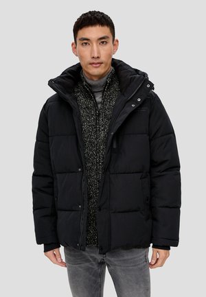 s.Oliver MIT SCHRIFTPRINT - Veste d'hiver - schwarz