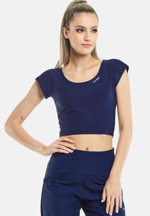 FUNCTIONAL LIGHT AND SOFT CROPPED KURZARM - Tekninen t-paita - dark blue