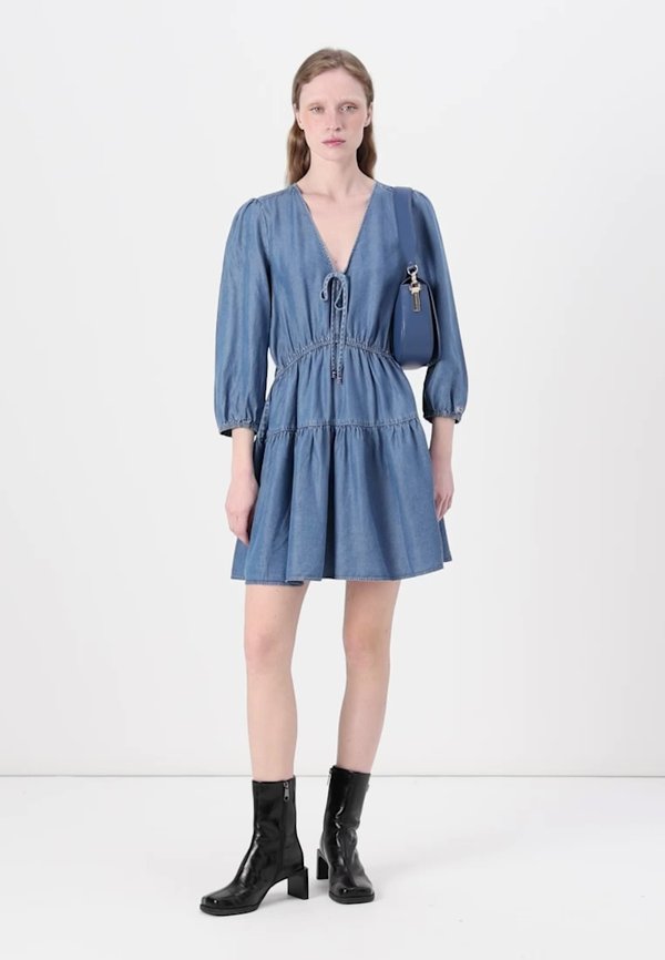MINI DRESS - Denim dress - denim medium4