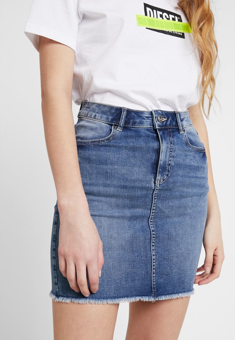 light blue jeans skirt