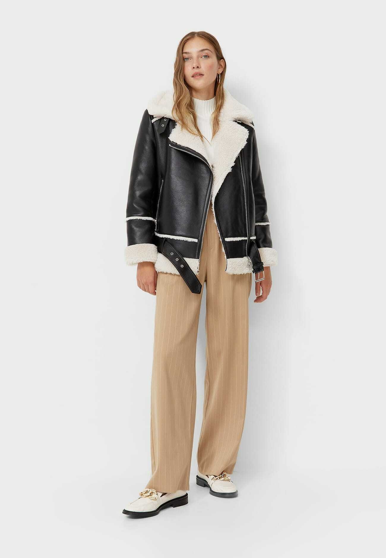 stradivarius black jacket