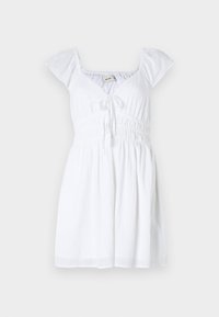 Flutter Sleeve Double-Tie Skort Dress - Päevakleit - bright white