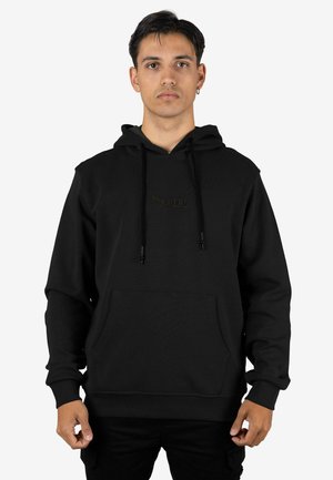 BÁSICA CON LOGO - Jersey con capucha - black