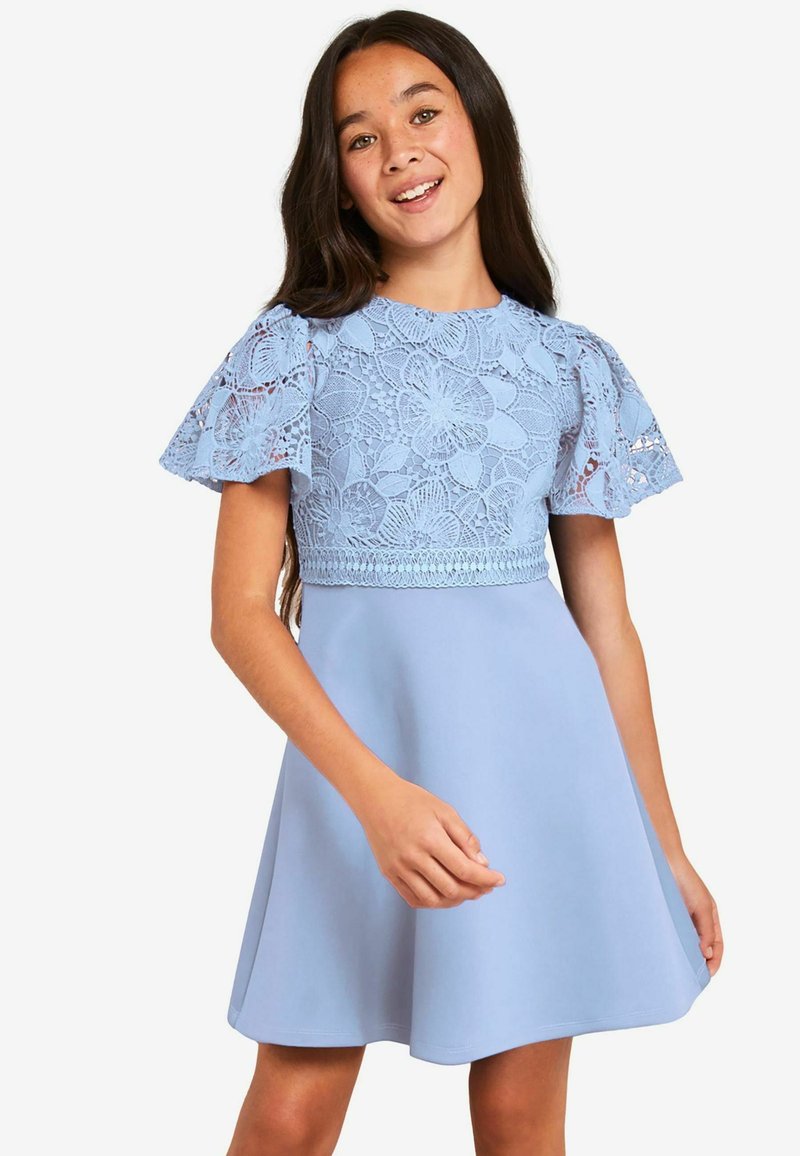 Lipsy FLUTTER SLEEVE REGULAR FIT - Koktélruha / Partiruha - light blue