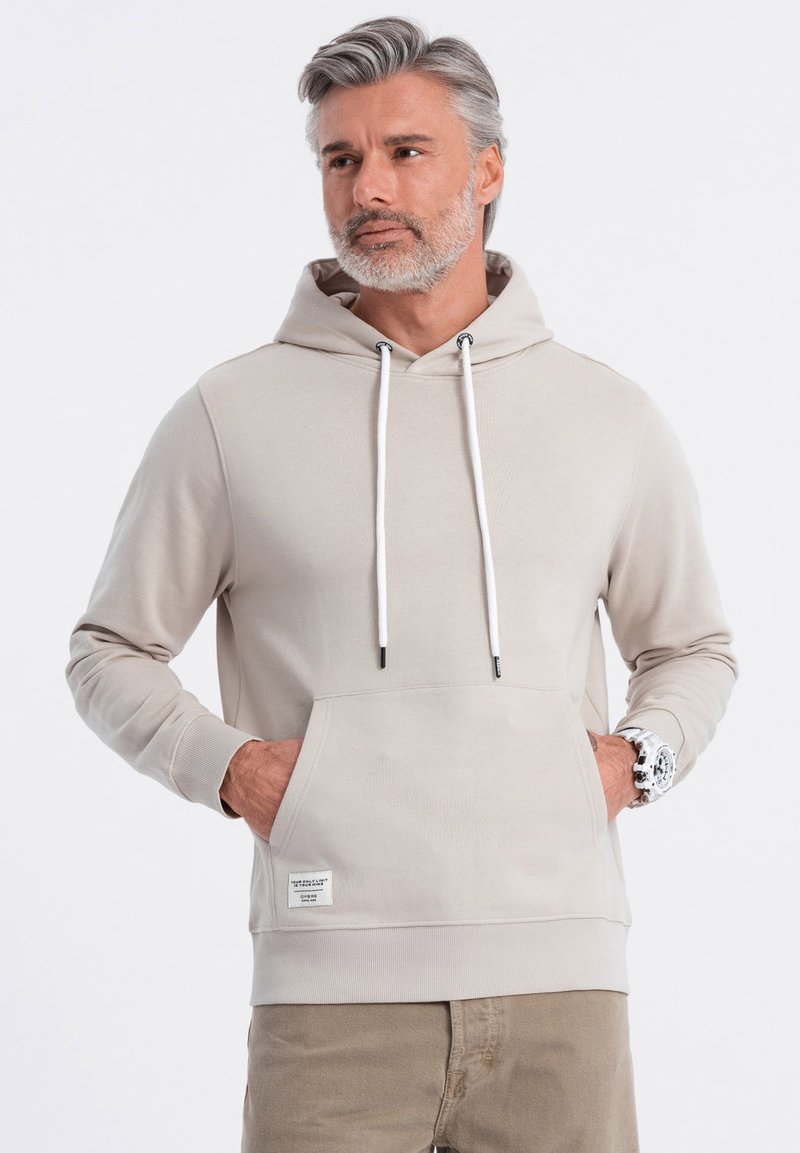 Ombre Felpa con cappuccio - light grey