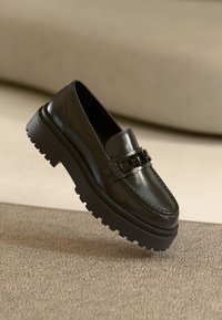 LEATHER - Slip-ons - black