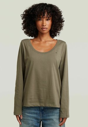 G-STAR, SCOOP NECK LONG SLEEVE T-SHIRT - T-shirt à manches longues - turf