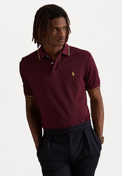 Polo Ralph Lauren CUSTOM SLIM FIT MESH POLO SHIRT - Polotričko - classic wine
