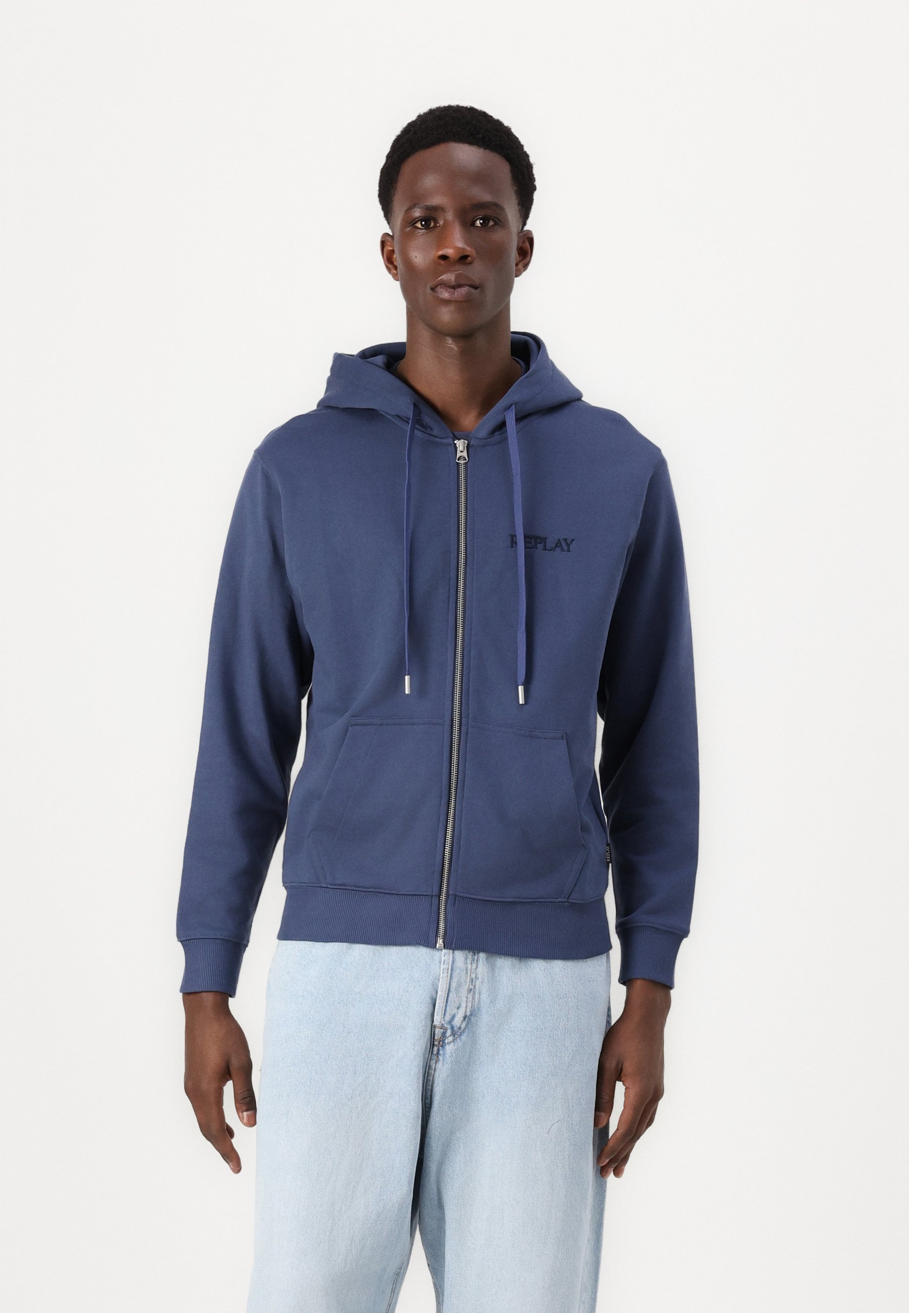 Replay Felpa - city grey/blu denim