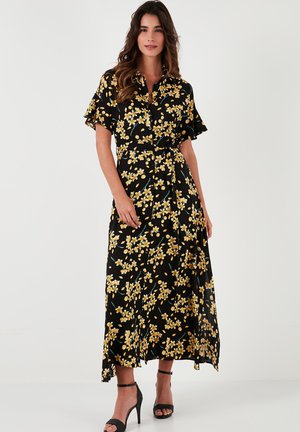 LELA REGULAR FIT - Robe longue - black yellow