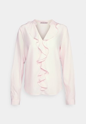 BLOUSE WITH FRONTAL VOLANT - Blouse - pink