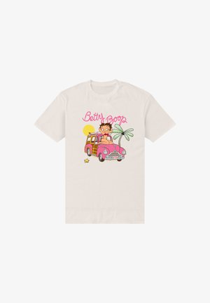 Henry Tiger, BETTY BOOP - CALIFORNIA BEACH CRUISER VINTAGE GRAPHIC - T-shirts print - light sand