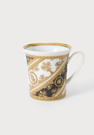 MUG WITH HANDLE - Cup - white/black/yellow