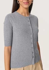 Soaked in Luxury SPINA RELIEF SS - Strickjacke - ultimate gray melange