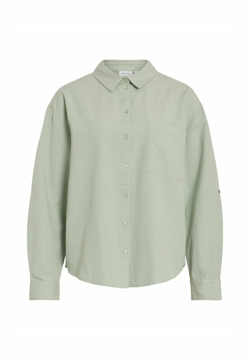 Vila Overhemdblouse groen gemêleerd