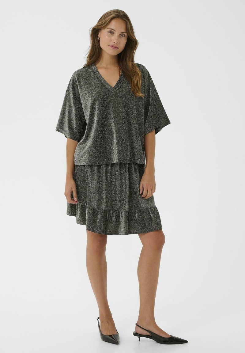 slim fit dress slacks ITS MY BIRTHDAY SEQUIN TSHIRT DRESS  AKIRA