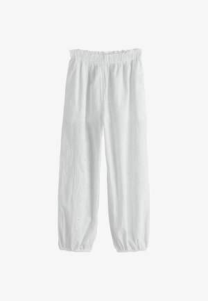 Next, PETITE FIT - BRODERIE BALLOON LEG TROUSERS . - Bukser - white