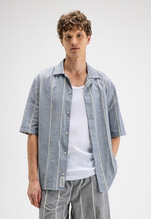 Butcher of Blue BUTCHER OF BLUE SHIRTS S/S QUINN STRIPE SHIRT - Hemd - alaska blue