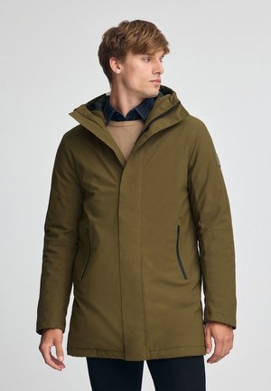INNER PADDED PRINT HOODED VOGUEL - Vinterfrakke - dark khaki