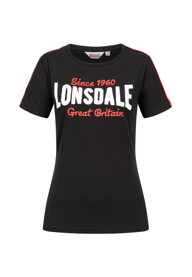 Lonsdale T-shirt print zwart