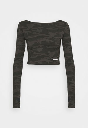 WARRIOR CROP TEE - Long sleeved top - black