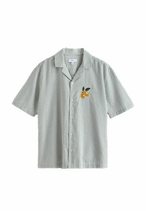 REGULAR FIT - EMBROIDERED SHORT SLEEVE - Košeľa - blue stripe