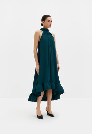 Malina, SABRINA HALTERNECK RUFFLED MIDI DRESS - Robe de soirée - teal