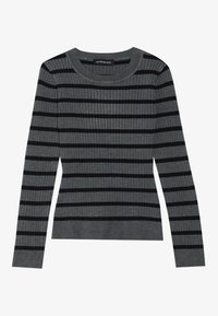 Strickpullover - mottled dark grey/black
