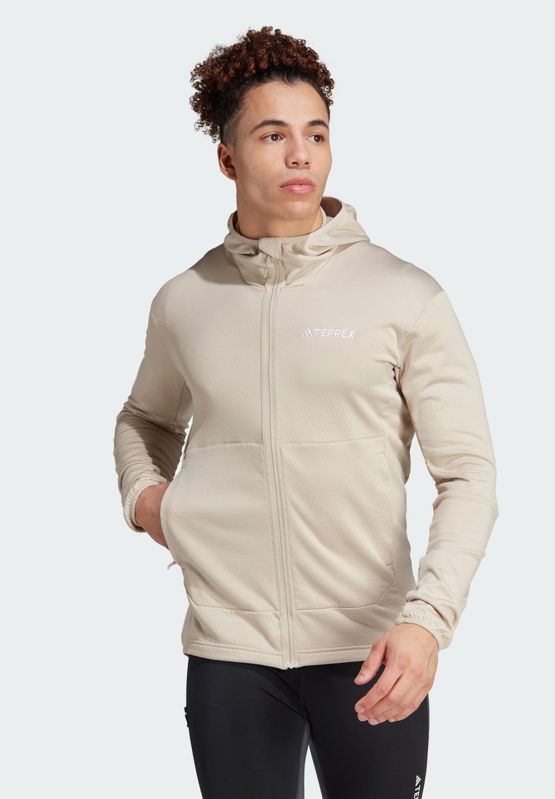 adidas Terrex TERREX XPERIOR LIGHT FLEECE HOODED JACKET - Treniņjaka - beige