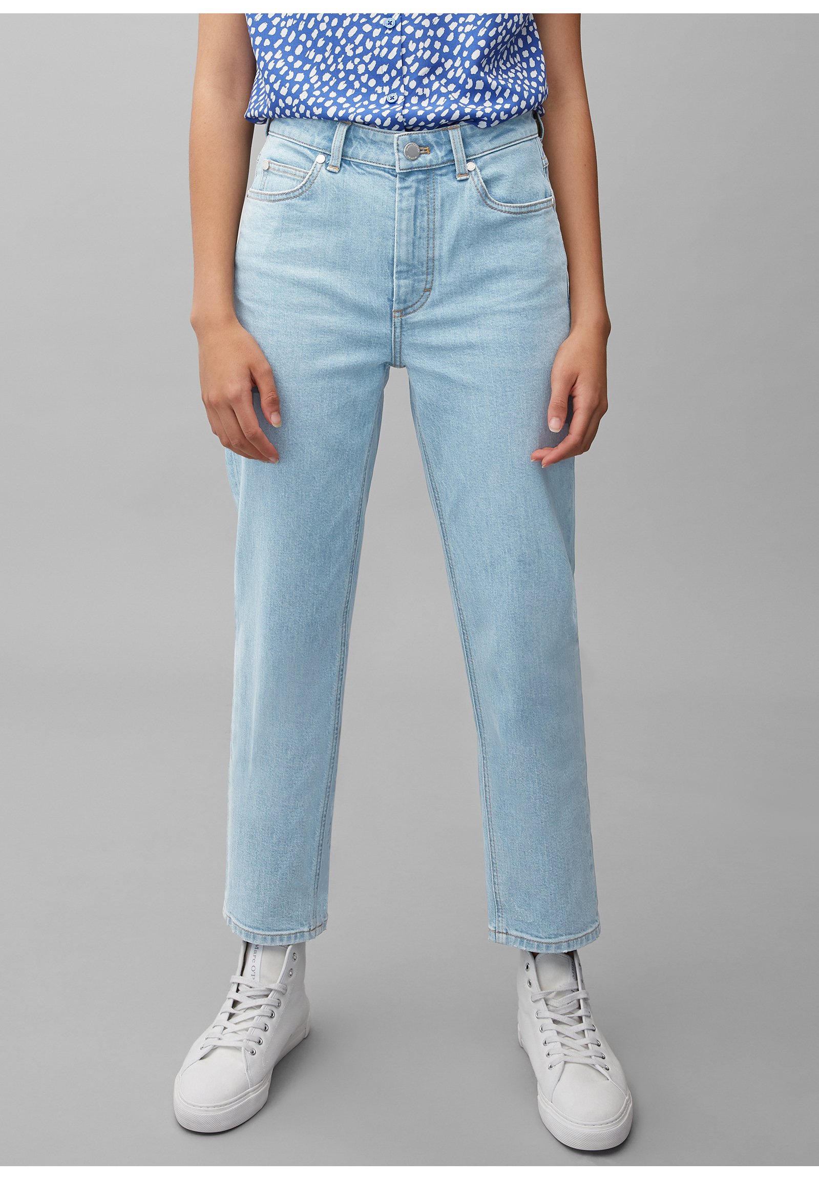 Marc O'Polo DENIM Straight leg jeans - multi/bleached blue/Lichtblauw -  Zalando.nl