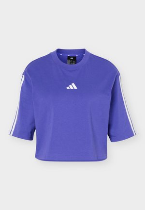 adidas Sportswear, ESSENTIALS 3 STRIPES LOOSE - Camiseta estampada - pure purple/white