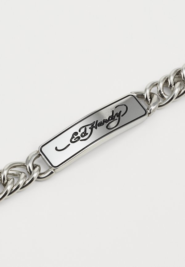 SCROLL LOGO CUBAN CHAIN ID BRACELET UNISEX - Bracelet4