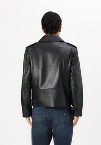 COACH MOTO JACKET - Δερμάτινο μπουφάν - black