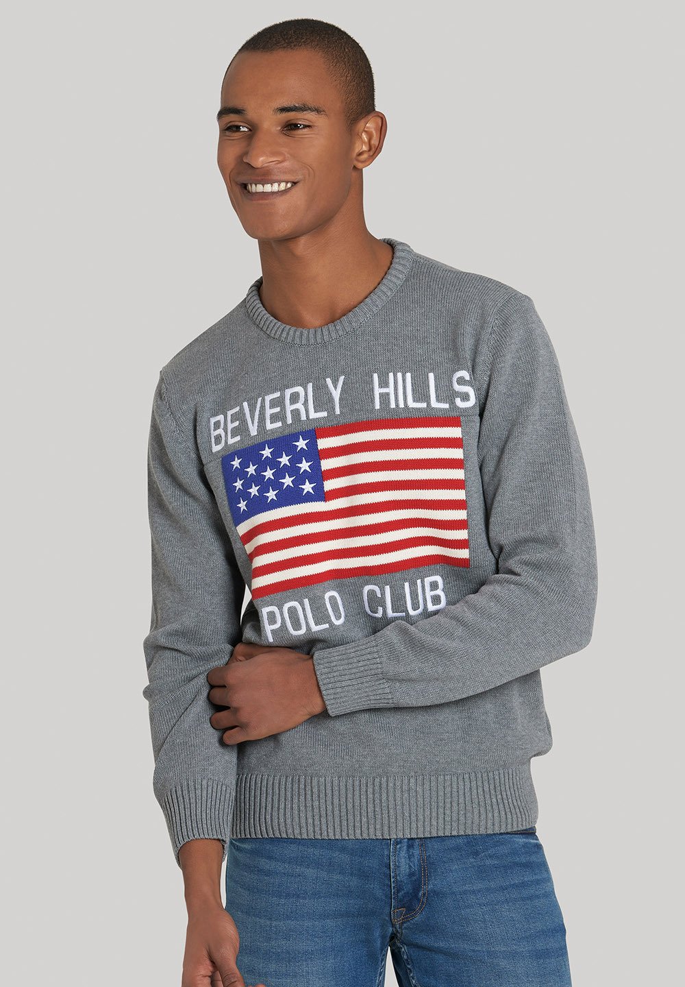 Beverly Hills Polo Club Trui - w grey melange/lichtgrijs - Zalando.nl
