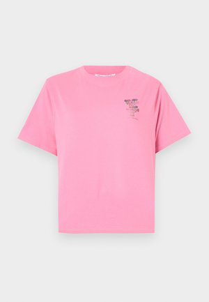 Marc O'Polo DENIM ROUND NECK - Print T-shirt - soft pink