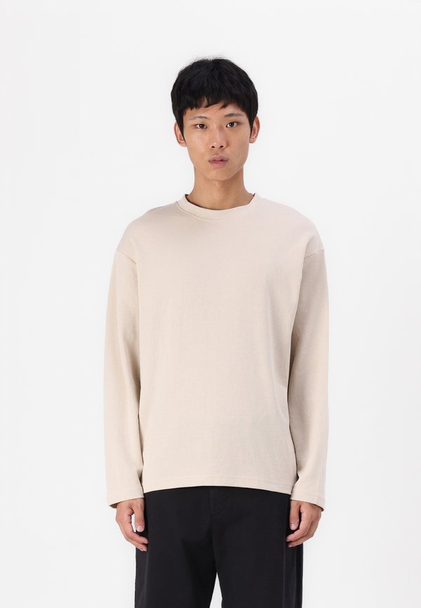 SLHLOOSEOSCAR O NECK TEE  - Long sleeved top - oatmeal