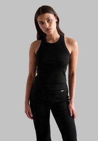 EASE RIBBED TANK - Top - black