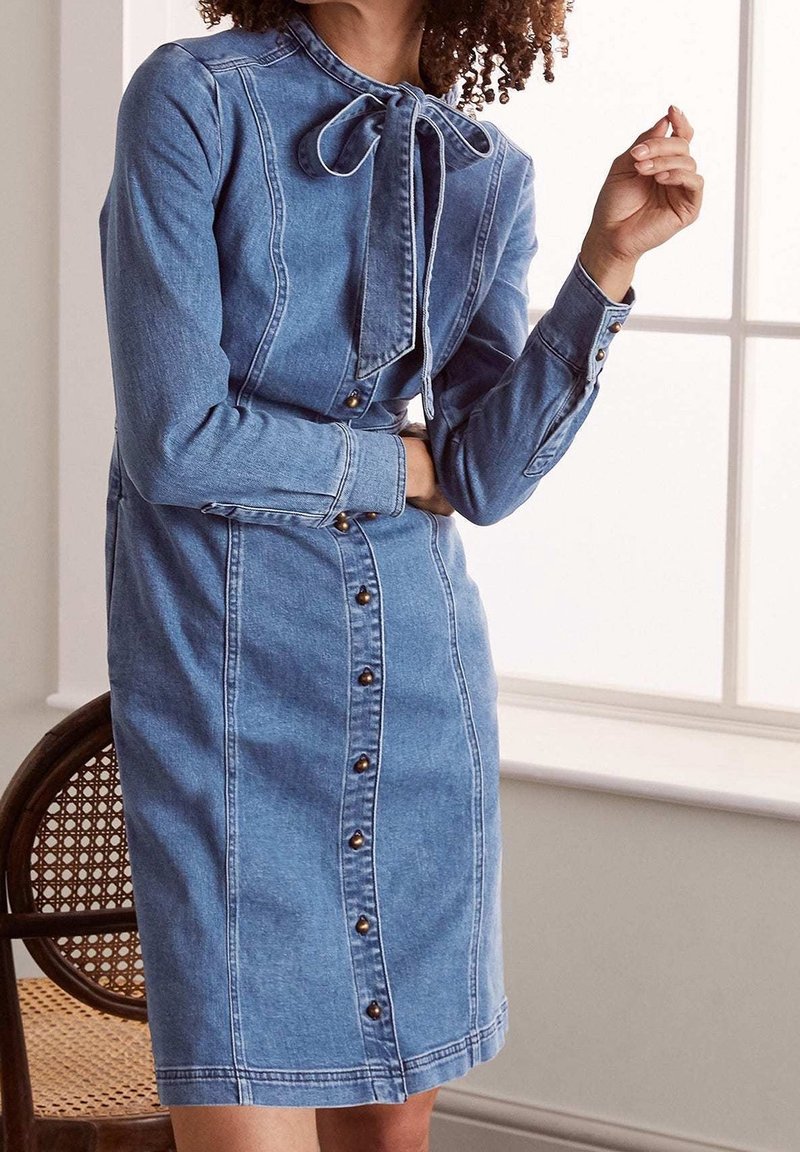 womens denim shirt dresses Veronica Beard Korinda Mini Shirtdress | Pool Party