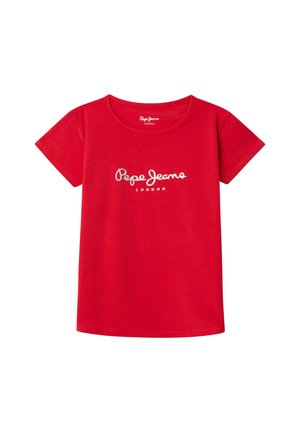 Pepe Jeans HANA GLITTER  - Potiskana majica - royal red