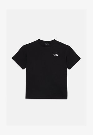 Must värvi puuvillane T-särk, millel on pikad varrukad, ümar kaelus ning vasakul rinnal väike valge logo. Sile tekstuur, klassikaline lõige.