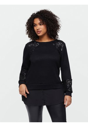 Fiorella Rubino CON PAILLETTES - Mikina - nero