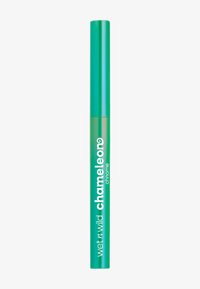 Jasnozielony eyeliner w żelu Wet n Wild Chameleon Chrome w formie pisaka z cylindryczną zakrętką na białym tle.