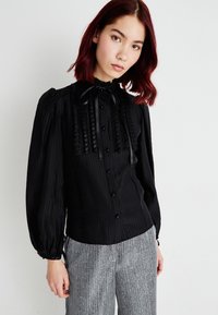 Sister Jane - BIRCH RUFFLE BLOUSE - Button-down blouse - black Thumbnail Image 1