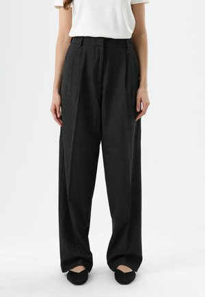 HIGH WAIST - Broek - anthracite