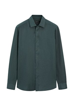 Massimo Dutti, SLIM FIT 100% LINEN SHIRT - Camicia - royal blue